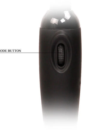 Schwarzes plastik-handgerät baile power kraftvolles kompaktes massager mit strukturiertem modusknopf an der seite