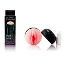 Baile pink und schwarzer silikon pussy masturbator mit strukturiertem griff geöffnet neben verpackung