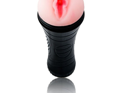 Black silikon masturbator mit rosa hautfarbener spitze und rotem innenlicht von BAILE pussy masturbator spielstart