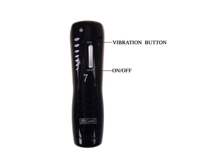 Schwarzer baile pussy vagina vibrator aus plastik mit 7 rhythmen und ergonomischem design mit bedienknöpfen