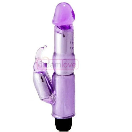Baile rabbit fantasy vibe lila lila durchsichtiger hasenförmiger vibrator aus kunststoff mit schwarzer basis