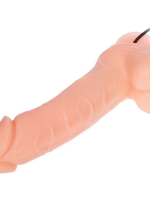 Pink silikon realistischer dildo dong mit vibration und rotation 20 cm und schwarzem kabel oben