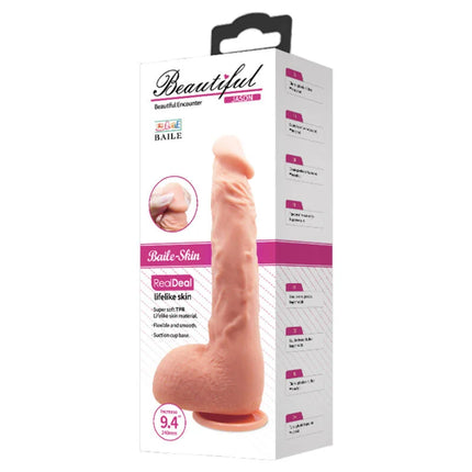 Baile realistischer dildo jason natur 24 cm in rosa hautähnlichem material im originalverpackung