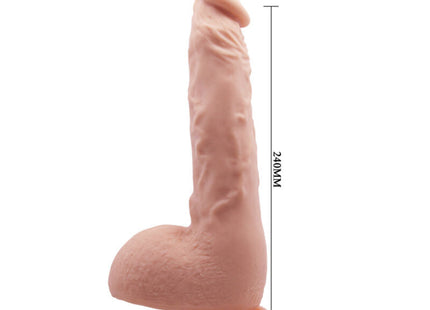 Pink silikon realistischer dildo jason natur 24 cm mit realistischem struktur und maßen höhe 240 mm basis 66 mm kopfdurchmesser 41 mm