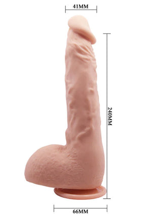 Pink silikon realistischer dildo jason natur 24 cm mit realistischem struktur und maßen höhe 240 mm basis 66 mm kopfdurchmesser 41 mm
