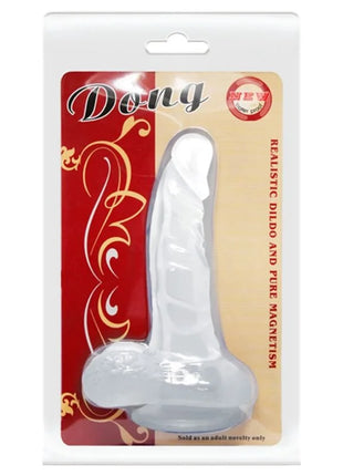 Klarer transparenter silikon dildo mit realistischer form und magnetbasis aus der baile realistisch dildo serie