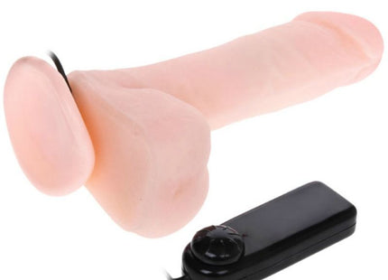 Pinkfarbener realistischer dildo aus silikon mit vibration 20 cm und schwarzer fernbedienung von BAILE