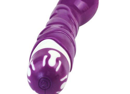 Baile realistischer hahn 10 rhythms sensation flieder vibrator aus lila kunststoff mit weißen mustern und rundem schalter