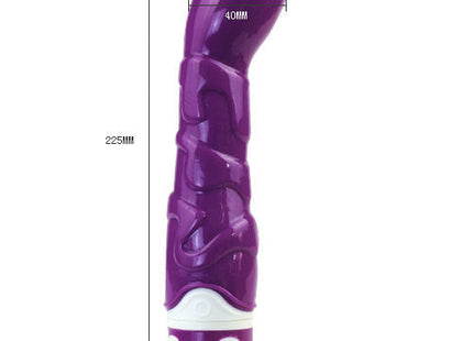 Purple und weiße vibrierende realistische baile hahn sensation mit glänzender strukturierter oberfläche