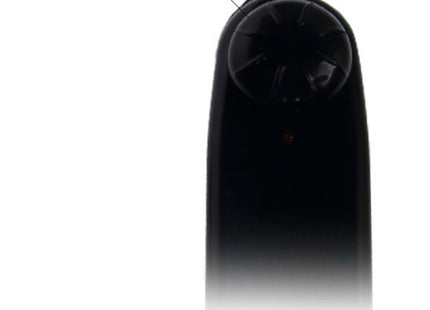 Schwarzer handventilator mit runder blattabdeckung und modusknopf oben im produkt baile realistischer handdildo mit vibration 21,6 cm