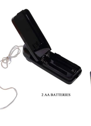 Schwarzer kunststoff batteriehalter mit silberner kabelanbindung für baile realistischer hähndildo mit vibration 21,6 cm