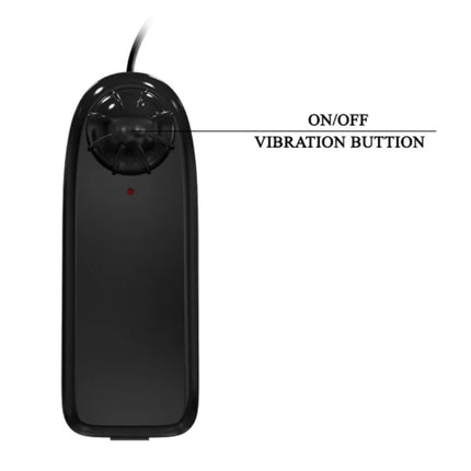 Schwarzer baile realistischer handdildo aus kunststoff mit vibrationsfunktion und kabelbedienung