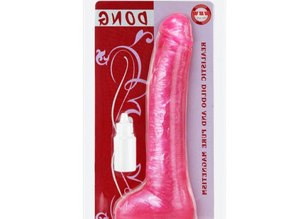 Baile realistischer rosa silikon dildo mit saugnapf magnetbasis und beiliegendem gleitmittel flasche