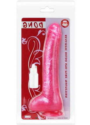 Baile realistischer rosa silikon dildo mit saugnapf magnetbasis und beiliegendem gleitmittel flasche