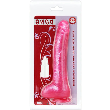Baile realistischer rosa silikon dildo mit saugnapf magnetbasis und beiliegendem gleitmittel flasche