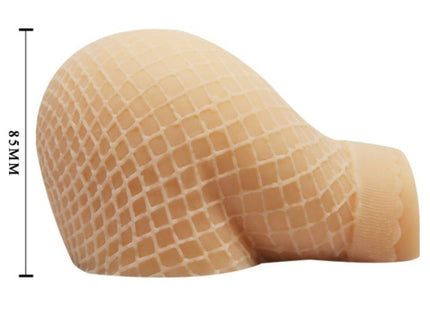 Beiger silikon analplug mit strukturierter bienenmusteroberfläche und konischem design von baile realistische vagina und anus mit mesh