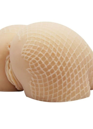 Beige silikonspielzeug baile realistischer vagina und anus mit strukturierter mesh oberfläche