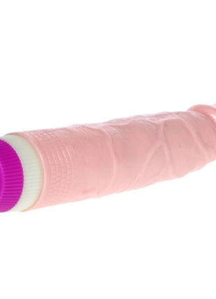 Rosafarbener silikon-vibrator mit leuchtend lila kappe baile realistischer vibrator für anfänger 21,5 cm