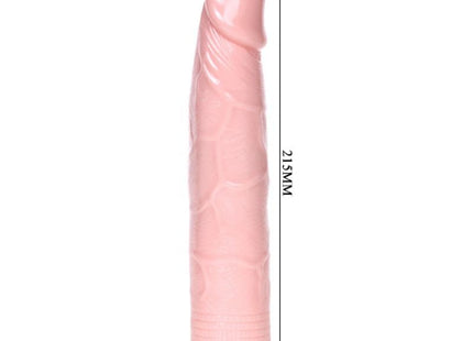 Pink silikon dildo mit strukturierter oberfläche und lila basis realistischer vibrator für anfänger 21,5 cm