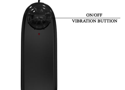 Schwarzer baile realistischer vibrierender und aufblasbarer dildo mit kreisförmiger struktur und ein-aus vibrationstaste