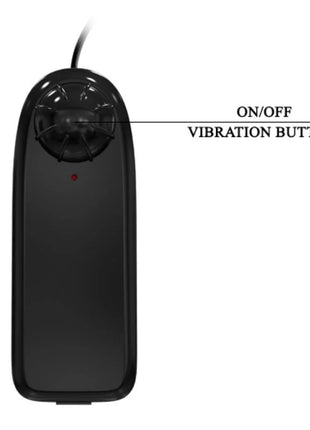 Schwarzer baile realistischer vibrierender und aufblasbarer dildo mit kreisförmiger struktur und ein-aus vibrationstaste