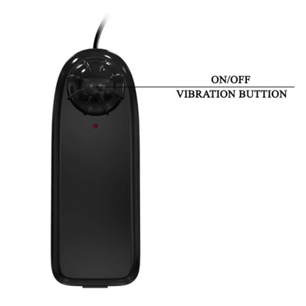 Schwarzer baile realistischer vibrierender und aufblasbarer dildo mit kreisförmiger struktur und ein-aus vibrationstaste