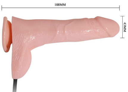 Baile realistischer vibrierender und aufblasbarer dildo in pink aus silikon 18,8 cm lang und 4,3 cm breit