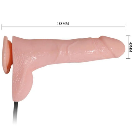 Baile realistischer vibrierender und aufblasbarer dildo in pink aus silikon 18,8 cm lang und 4,3 cm breit