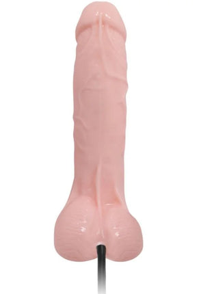 Baile realistischer vibrierender und aufblasbarer dildo aus pinkem silikon mit schwarzem schaft 18 8 cm
