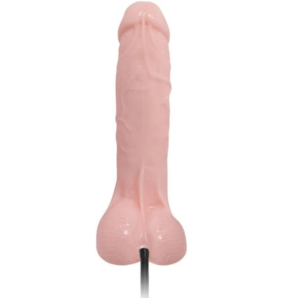 Baile realistischer vibrierender und aufblasbarer dildo aus pinkem silikon mit schwarzem schaft 18 8 cm