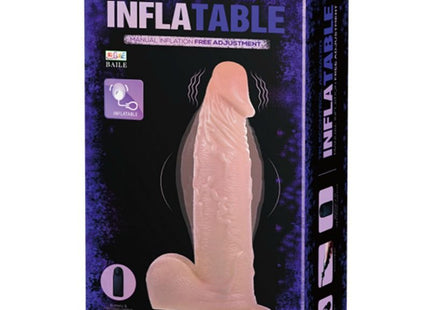 Rosa aufblasbarer realistischer dildo aus tpr material in lila verpackung von BAILE