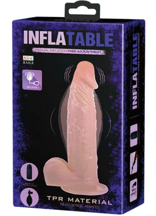 Rosa aufblasbarer realistischer dildo aus tpr material in lila verpackung von BAILE