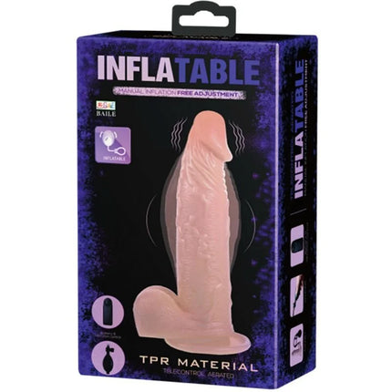 Rosa aufblasbarer realistischer dildo aus tpr material in lila verpackung von BAILE
