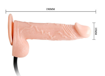 Rosa silikon vibrator in phallusform mit strukturierter oberfläche und schwarzer kordel von BAILE