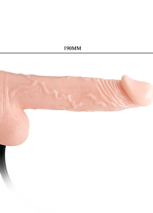 Rosa silikon vibrator in phallusform mit strukturierter oberfläche und schwarzer kordel von BAILE
