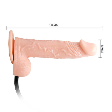Rosa silikon vibrator in phallusform mit strukturierter oberfläche und schwarzer kordel von BAILE