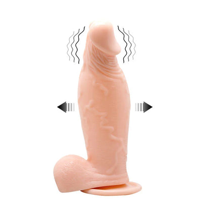 Pink silikon dildo mit strukturierter oberfläche und ringbasis von baile realistisch und vibrierend