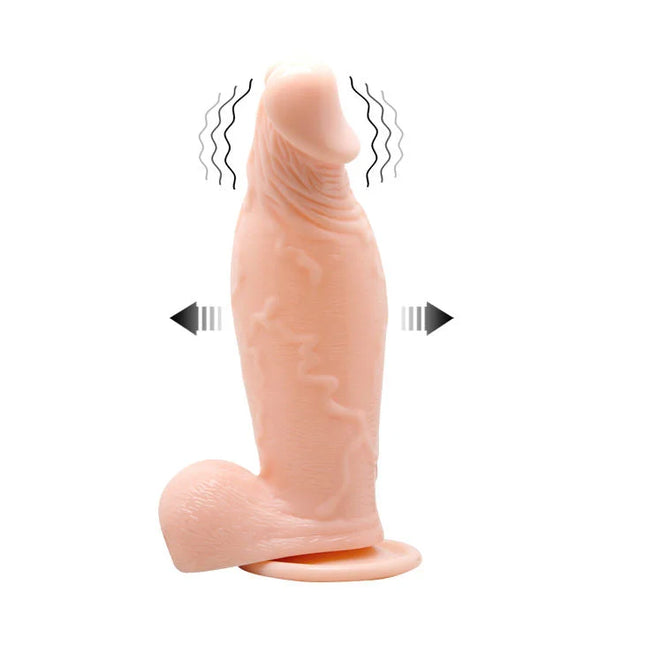 Pink silikon dildo mit strukturierter oberfläche und ringbasis von baile realistisch und vibrierend