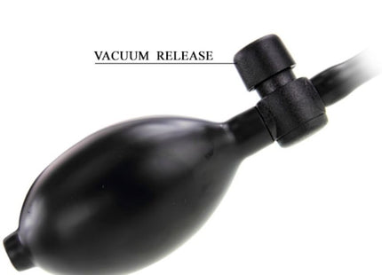 Baile realistischer vibrierender und aufblasbarer dildo mit schwarzer gummiluftpumpe und vakuumablassventil