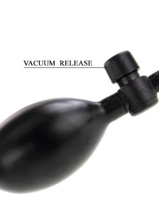 Baile realistischer vibrierender und aufblasbarer dildo mit schwarzer gummiluftpumpe und vakuumablassventil