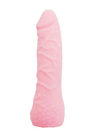 Rosa silikon vibratorspielzeug mit strukturierter oberfläche und abgerundetem spitz als baile mangasereien cover