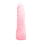 Pinkes silikon vibratorspielzeug mit strukturierten rillen und breitem grund aus der mangaserie baile realistisches erweiterungscover