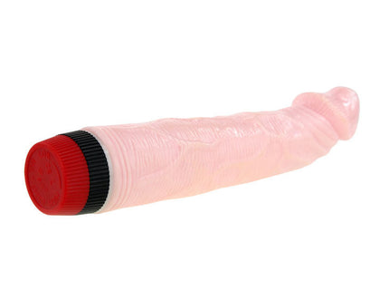 Baile rockin dong penis cyber skin i rosa transparente silikonspielzeug mit rotem und schwarzem strukturiertem cap