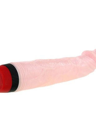 Baile rockin dong penis cyber skin i rosa transparente silikonspielzeug mit rotem und schwarzem strukturiertem cap