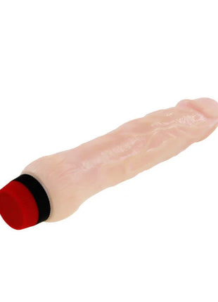 Pink vibrierender silikon-dildo mit rotem und schwarzem verschluss von baile rockin dong penis cyber skin ii