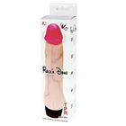 Baile rockin dong penis cyber skin ii tpr dildo in pink and flesh tones in white packaging box