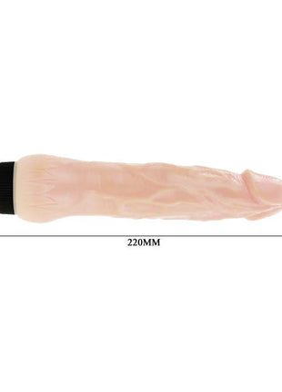 Rosa silikon vibratorspielzeug mit roter und schwarzer abdeckkappe vom baile rockin dong penis cyber skin ii