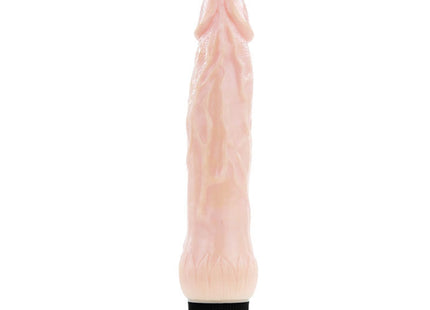 Rosafarbener silikon-penetrator mit schwarzem und rotem sockel baile rockin dong penis cyber skin ii