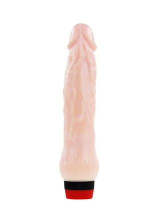 Rosafarbener silikon-penetrator mit schwarzem und rotem sockel baile rockin dong penis cyber skin ii