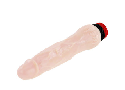 Pink silikon vibrator mit rotem und schwarzem strukturiertem deckel baile rockin dong penis cyber skin ii